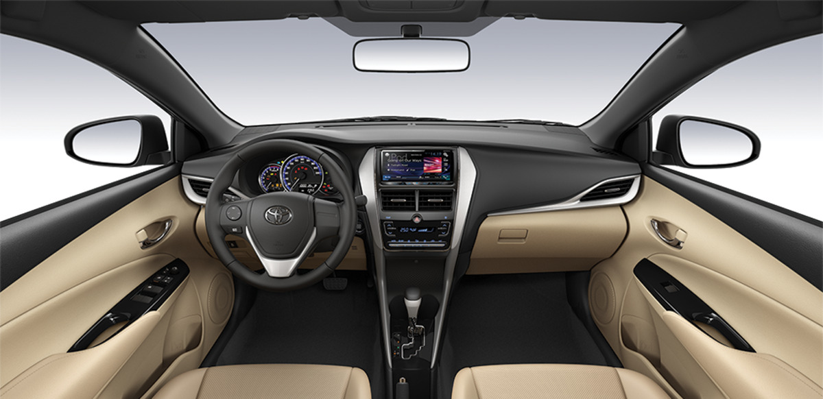 Nội thất của Toyota Yaris 2019 được thiết kế với chất liệu cao cấp và tinh tế