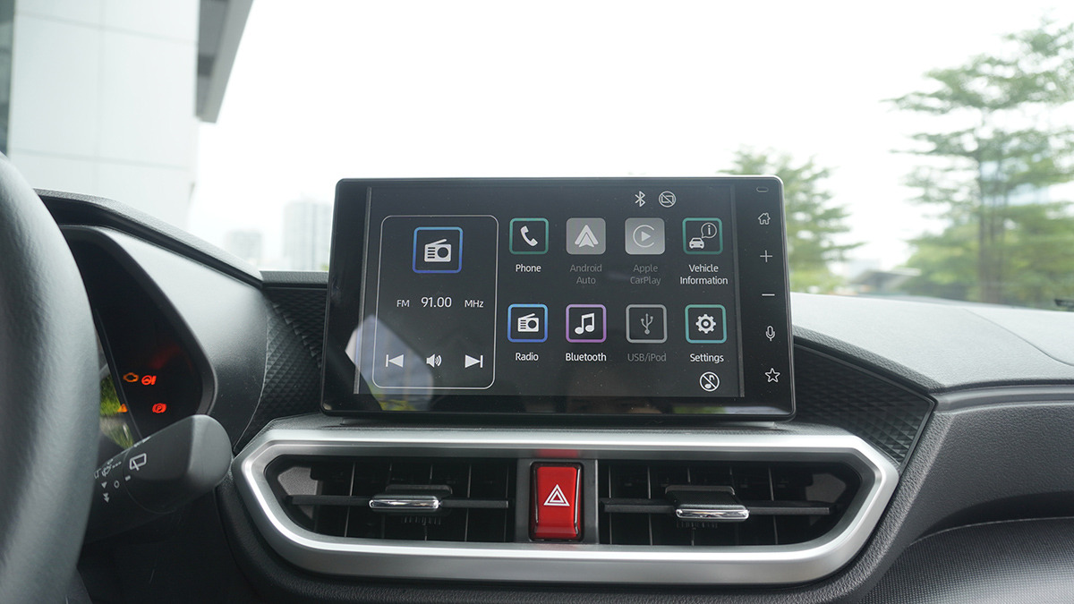 Toyota Raize 2023 được trang bị màn hình cảm ứng trung tâm kích thước 9 inch