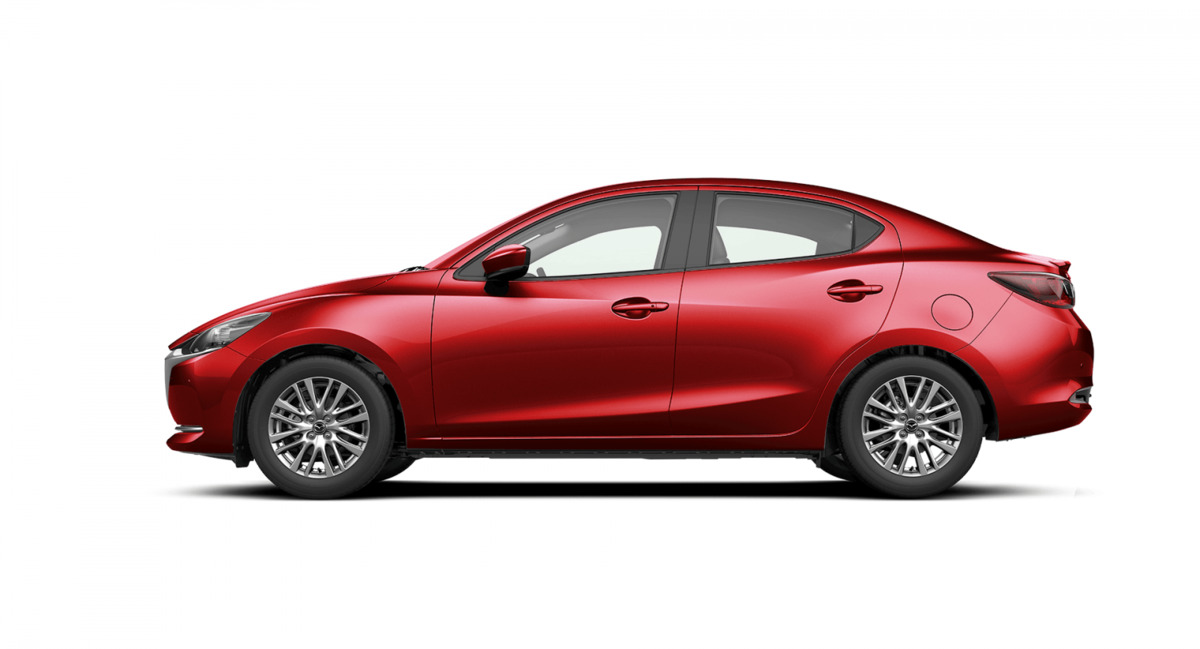 Dễ dàng thấy được sự mạnh mẽ trên thân xe Mazda 2 2020