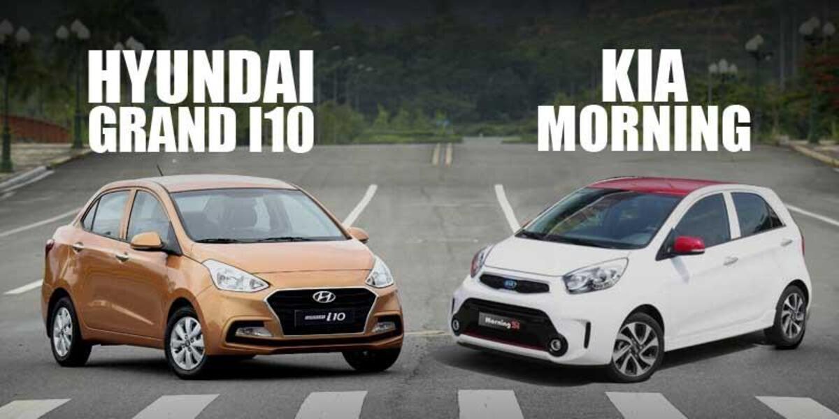 Đầu xe Hyundai Grand i10 2017 và KIA Morning 2017