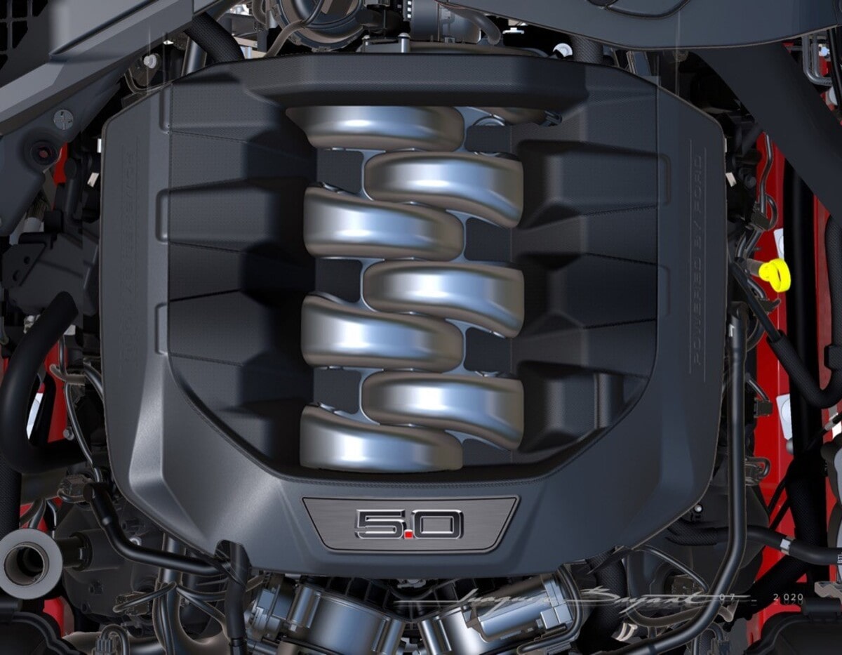 Động cơ Coyote V8 5.0L hút khí tự nhiên, hộp số sàn 6 cấp hoặc hộp số tự động