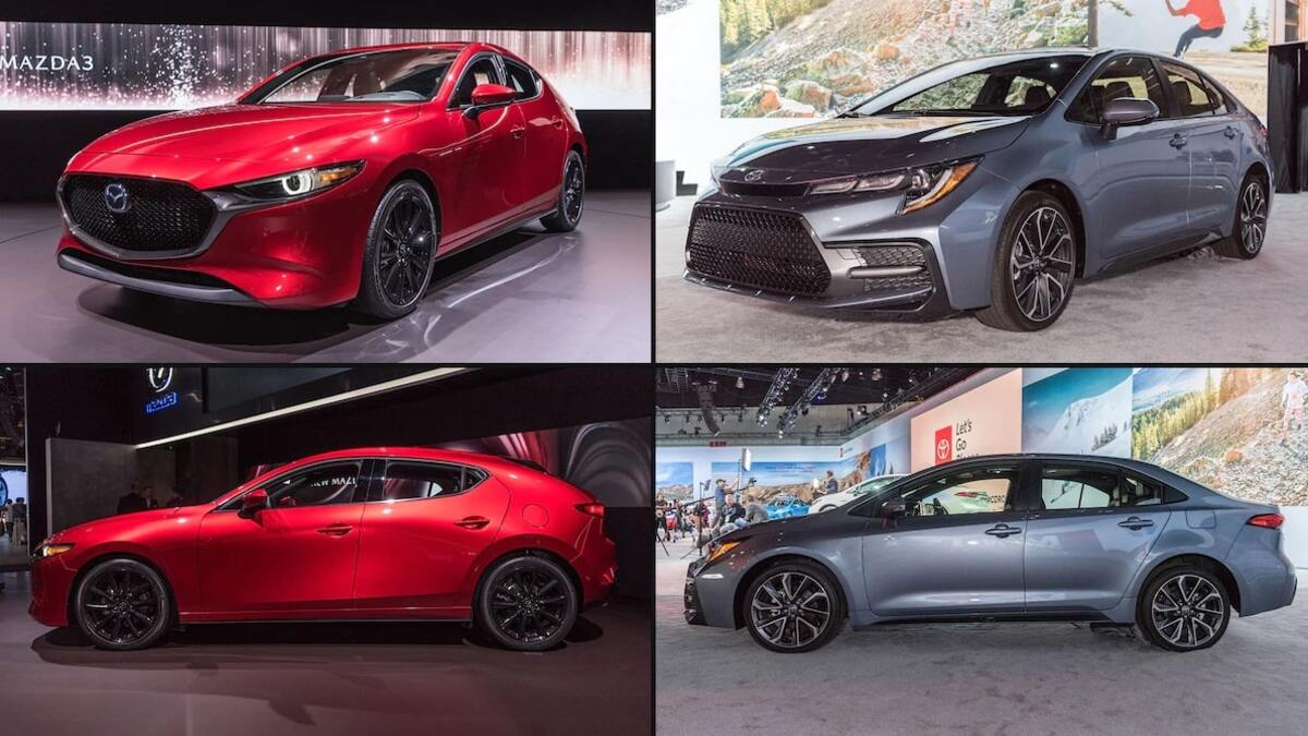 Ngoại thất giữa Toyota Corolla Altis 2020 và Mazda 3 2020 có nhiều khác biệt