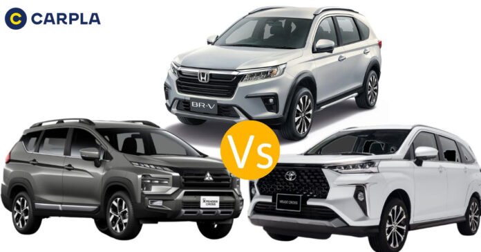 So sánh Honda BR-V Mitsubishi Xpander và Toyota Veloz Cross