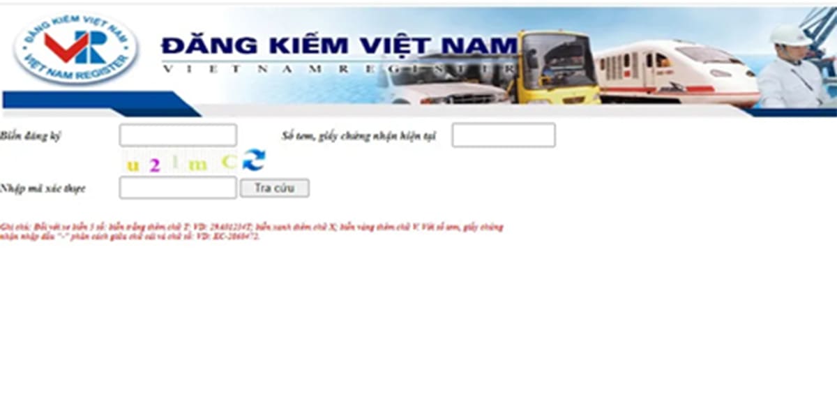 Check phạt nguội tại website Cục Đăng kiểm Việt Nam