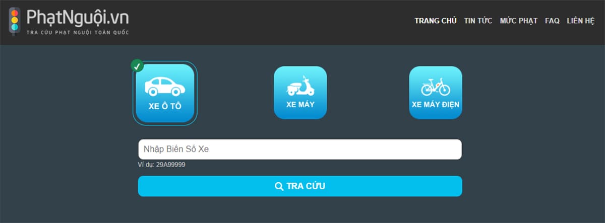 Truy cập website PhạtNguội.vn để tra cứu phạt nguội dễ dàng