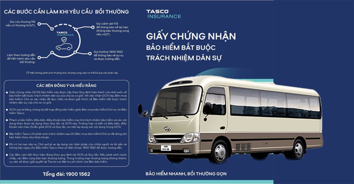 Bảo hiểm trách nhiệm dân sự bắt buộc xe ô tô 12 đến 24 chỗ