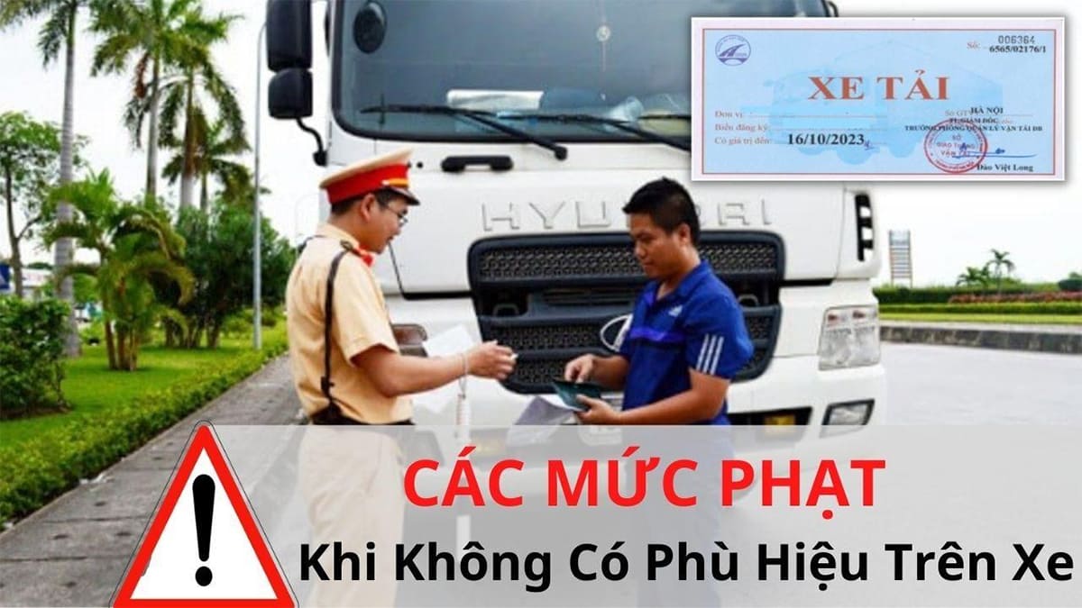 Lỗi không có phù hiệu xe tải bị xử phạt như thế nào?