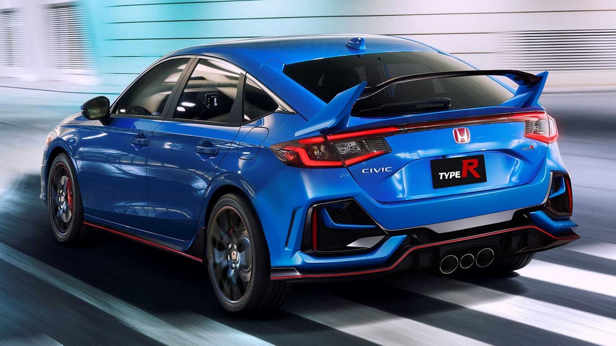 Đuôi xe Honda Civic Type R ấn tượng với hốc cản gió lớn