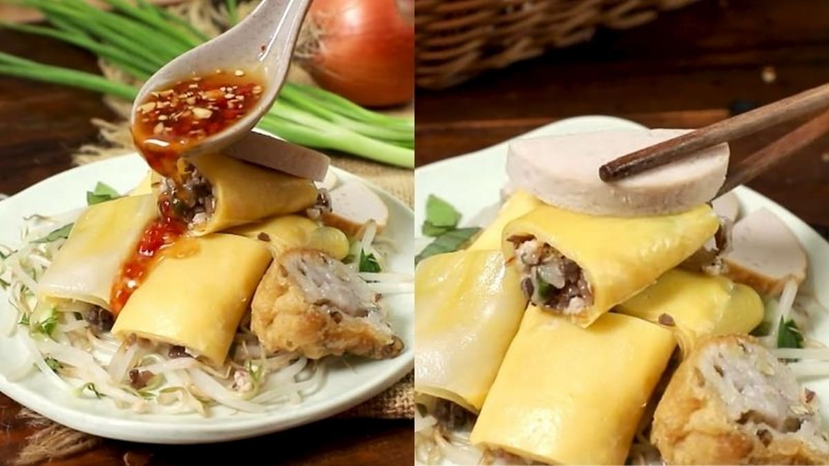 Bánh cuốn trứng Bánh cuốn trứng
