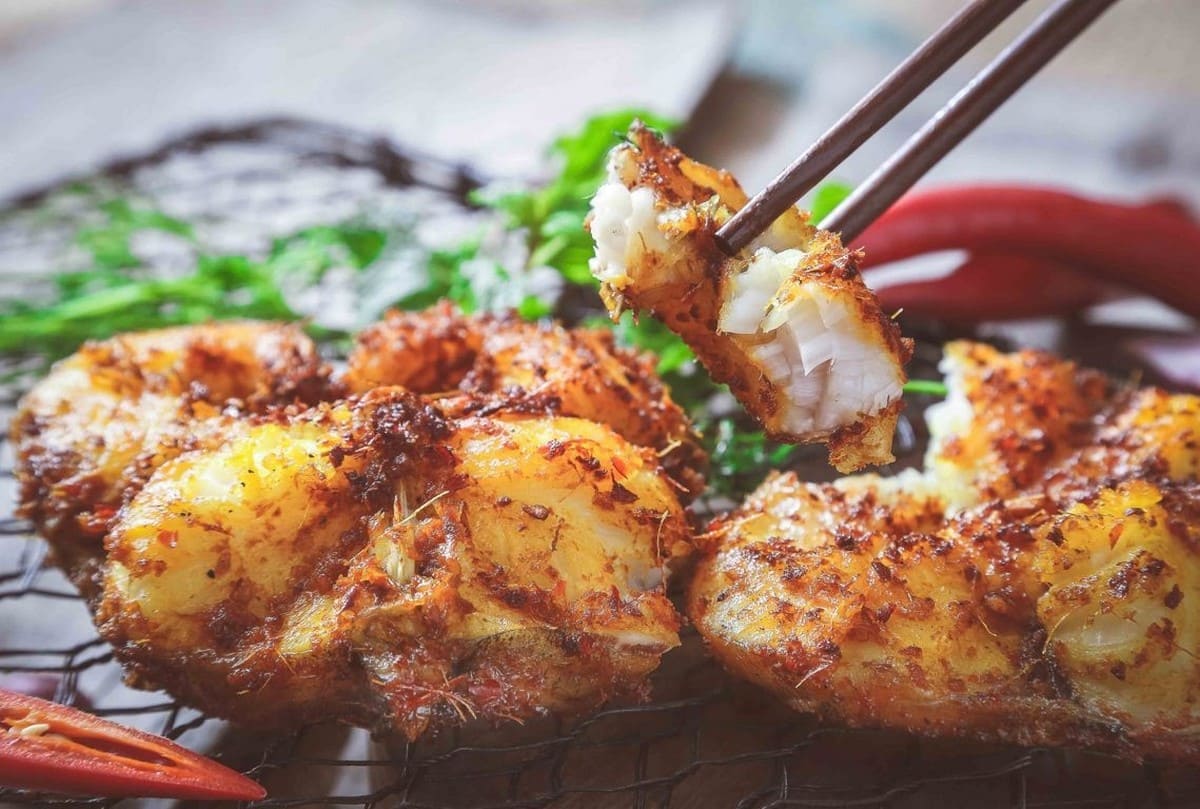 Cá hồ Đại Lải nướng Cá hồ Đại Lải nướng