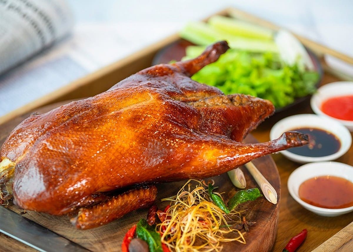 Vịt quay lá mắc mật Vịt quay lá mắc mật