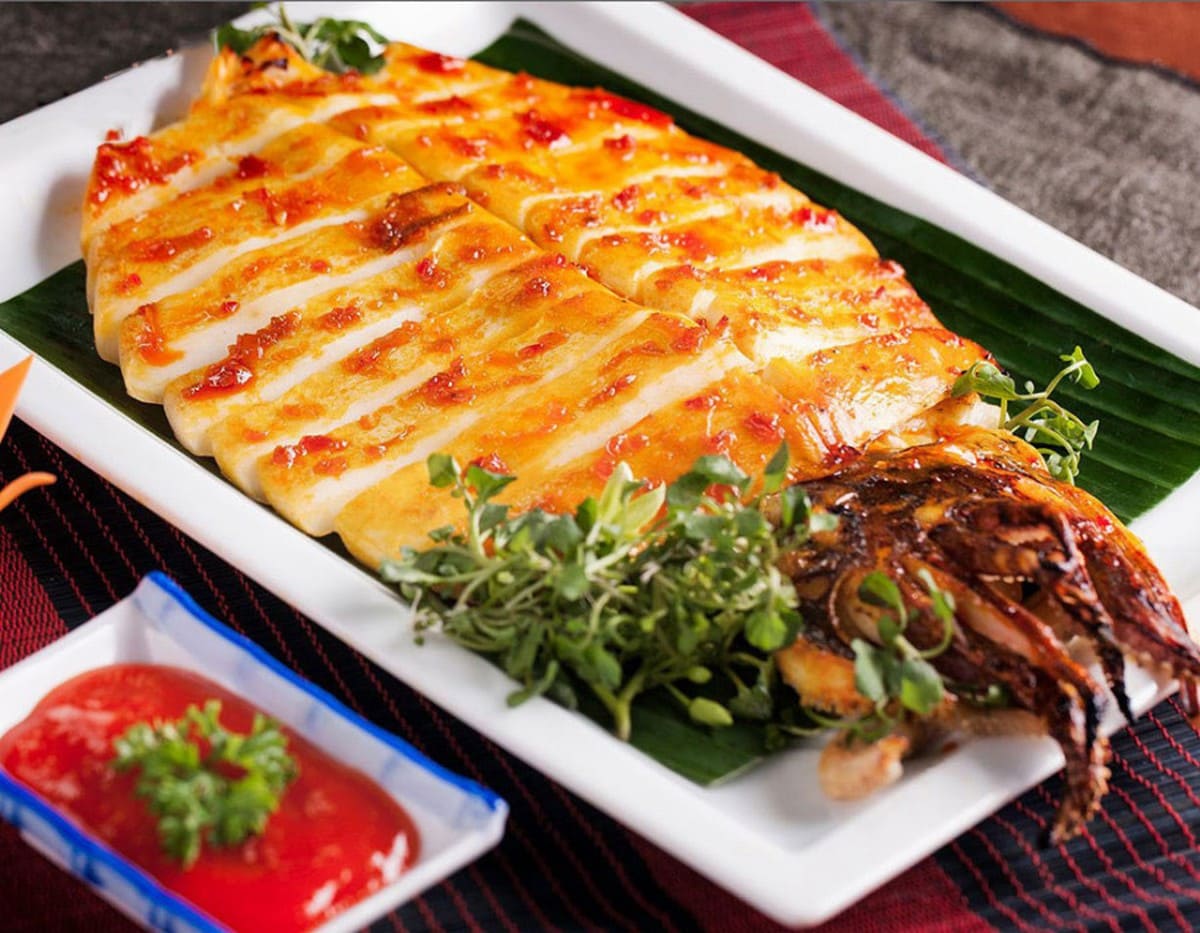 Mực lá nướng