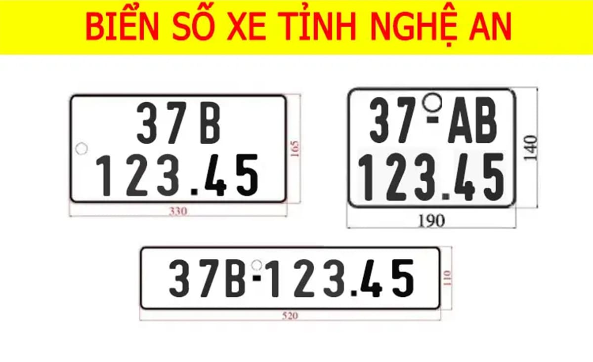 Biển số 37 là của Nghệ An Biển số 37 là của Nghệ An