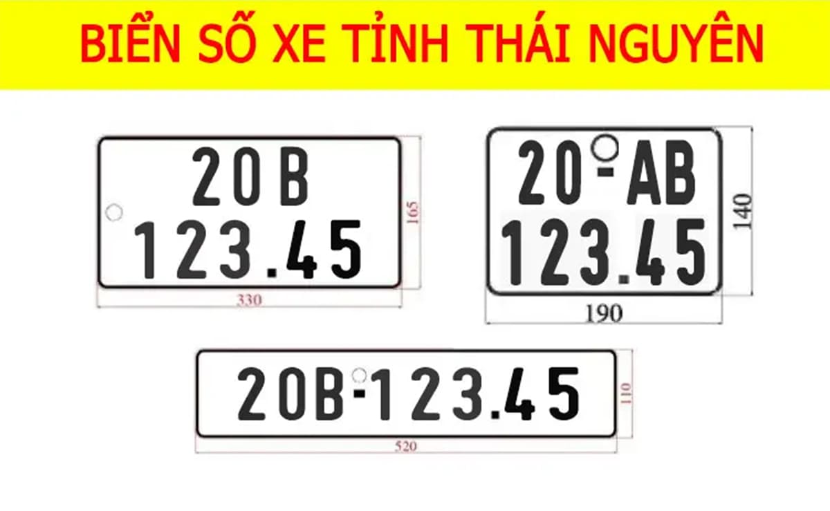 Biển số xe 20 thuộc tỉnh Thái Nguyên Biển số xe 20 thuộc tỉnh Thái Nguyên