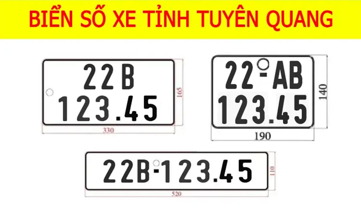 Biển số xe 22 thuộc tỉnh nào? Mã biển số theo từng khu vực Biển số xe 22 thuộc Tuyên Quang