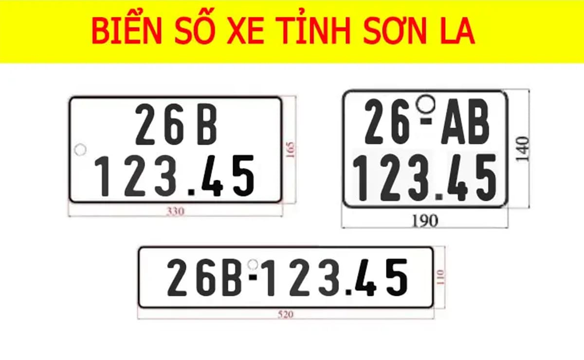 Biển số xe 26 là tỉnh Sơn La Biển số xe 26 là tỉnh Sơn La