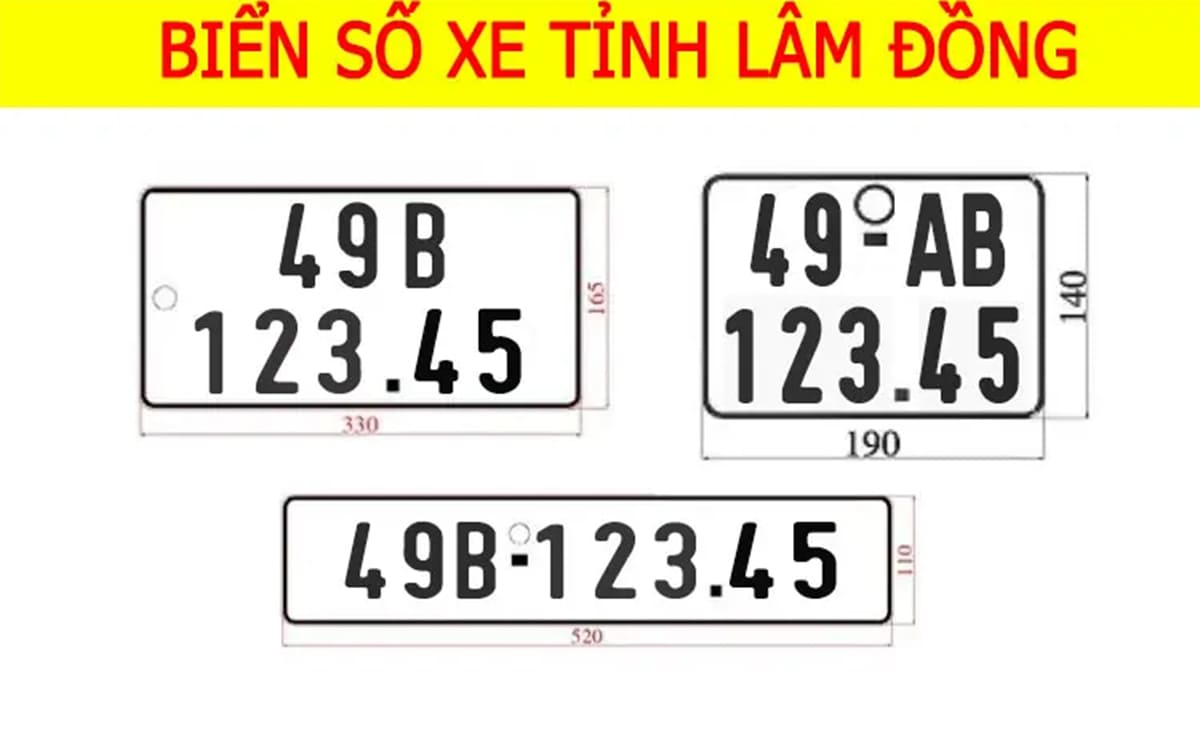 Biển số xe 49 là của Lâm Đồng Biển số xe 49 là của Lâm Đồng