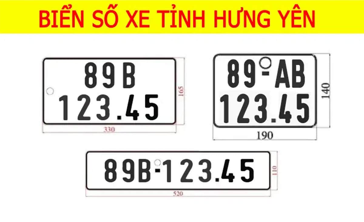 Biển số 89 là tỉnh nào? Biển 89 là của Hưng Yên
