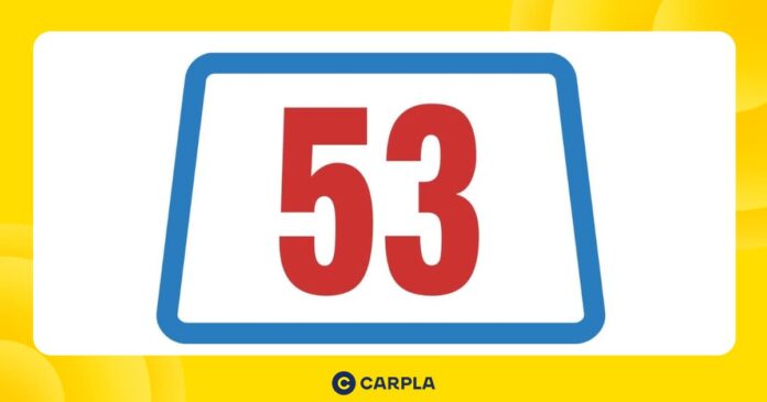 biển số xe 53 là tỉnh nào?