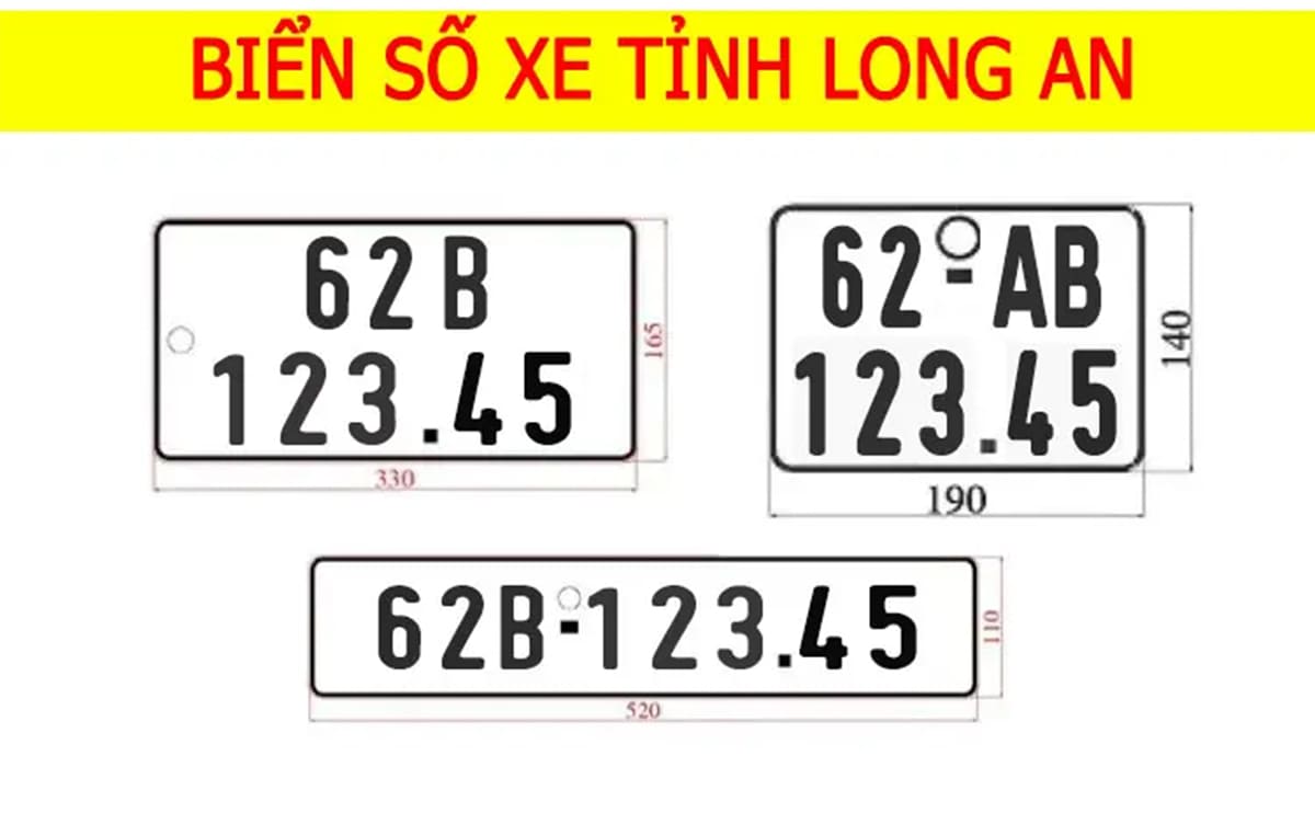 Biển số xe 62 là tỉnh nào? Biển 62 là của Long An Biển số xe 62 là tỉnh nào? Biển 62 là của Long An