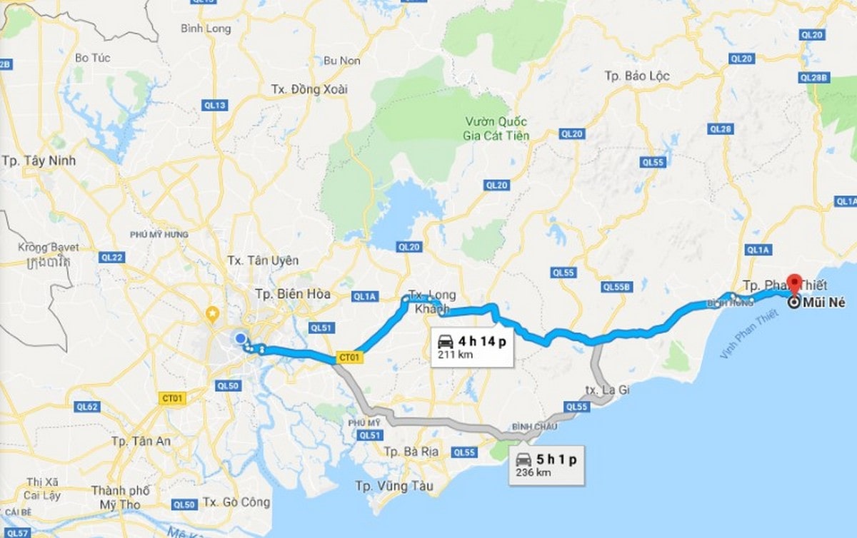 Dịch Vụ Thuê Xe Phan Thiết Sài Gòn – Tham Khảo, Đánh Giá, Gợi Ý Từ Carpla Khoảng cách từ Phan Thiết đi Sài Gòn