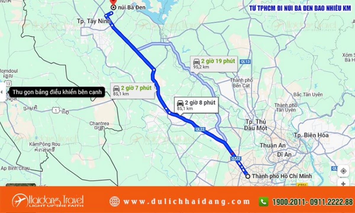 Dịch Vụ Thuê Xe Sài Gòn Đi Núi Bà Đen – Tham Khảo, Đánh Giá, Gợi Ý Từ Carpla Khoảng cách từ Sài Gòn đến Núi Bà Đen