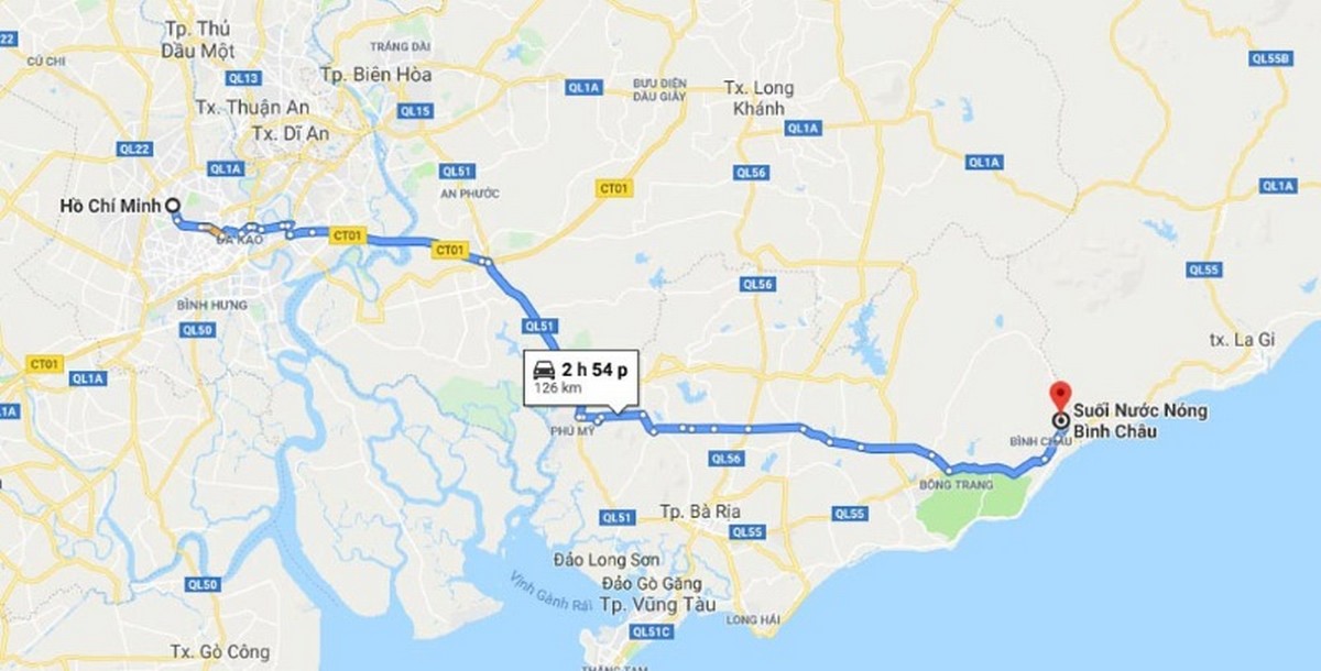 Dịch Vụ Thuê Xe Sài Gòn Đi Bình Châu– Tham Khảo, Đánh Giá, Gợi Ý Từ Carpla Lộ trình Sài Gòn đi Bình Châu