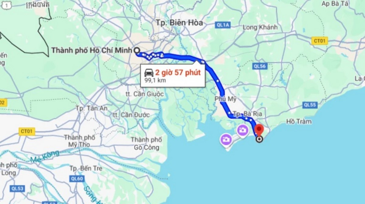 Dịch Vụ Thuê Xe Sài Gòn Đi Long Hải– Tham Khảo, Đánh Giá, Gợi Ý Từ Carpla Lộ trình Sài Gòn đi Long Hải