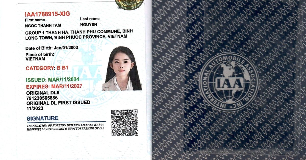 Bằng lái xe quốc tế IAA